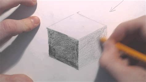 Drawing And Shading A Cube Youtube