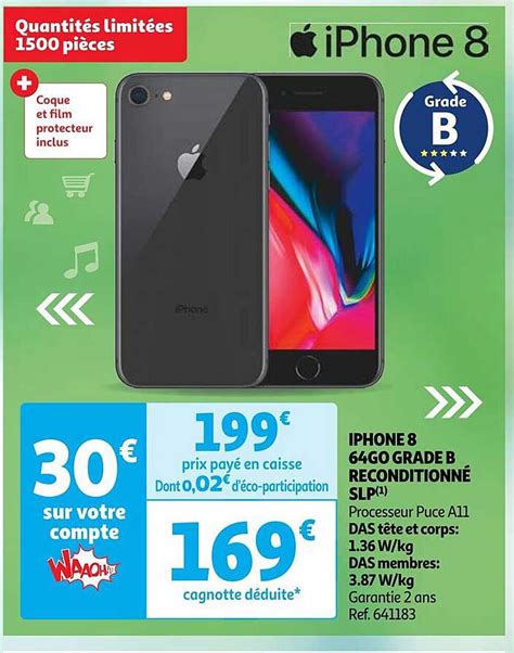 Offre Iphone Xr 64go Grade à Reconditionné Prs chez Auchan