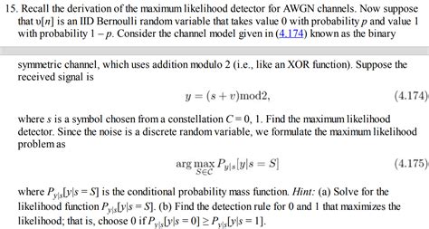 Solved Recall The Derivation Of The Maximum Likelihood Chegg