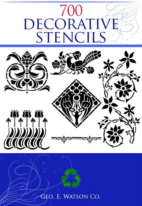 700 DECORATIVE STENCIL PATTERNS Rare 1900 Design Catalog for ...