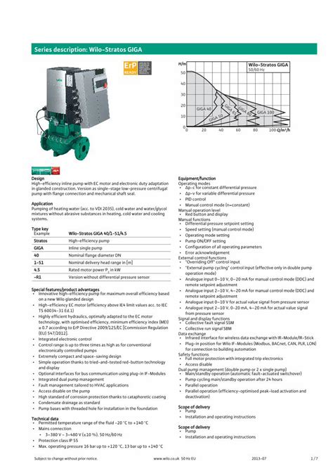 Pdf Series Description Wilo Stratos Giga Esi Info Series