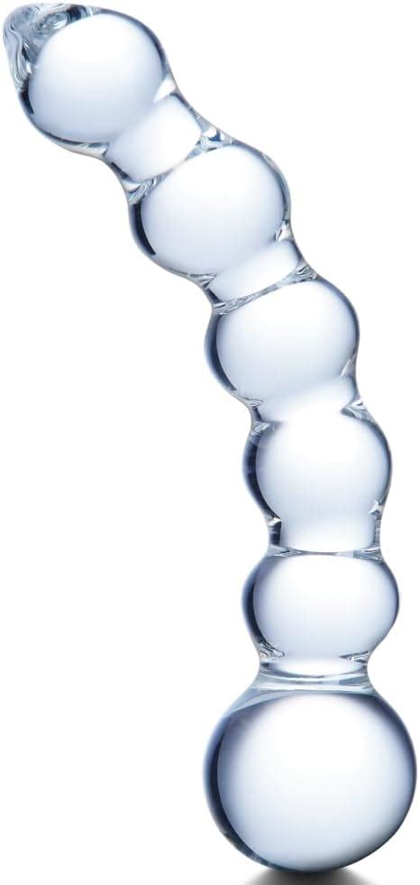Amazon Glass Anal Beads Dildo Inch Big Anal Plug Clear Glass G Spot Stick Butt Plug