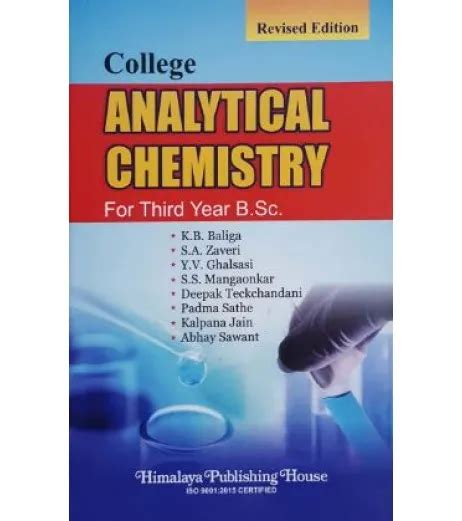 College Analytical Chemistry T Y B Sc Sem 5 And 6 Himalaya Publication