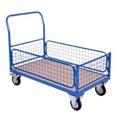 2 3 Feet Mild Steel Industrial Material Handling Trolley Load Capacity