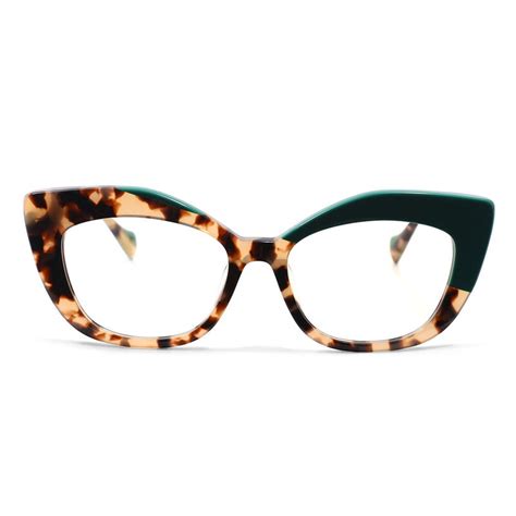 Caswell Cat Eye Green Tortoise Glasses