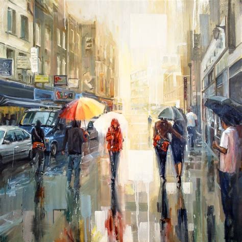 Brick Lane In The Rain Painting By Johnny Morant Saatchi Art