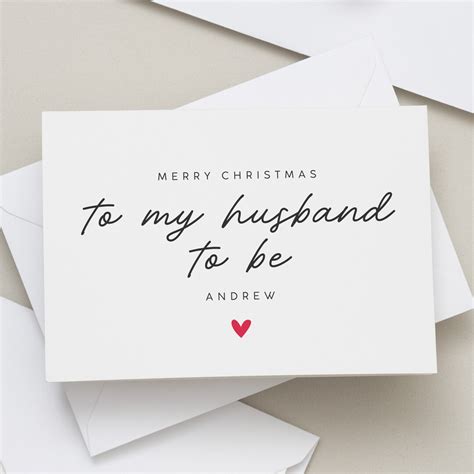 Fiancé Christmas Card, Christmas Gift for Fiance, Husband to Be ...