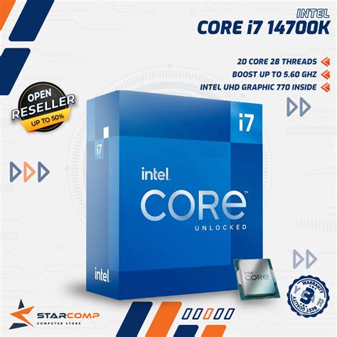 Jual Intel Core I7 14700k Box 56ghz 20 Core 28 Threads Lga1700 Gen