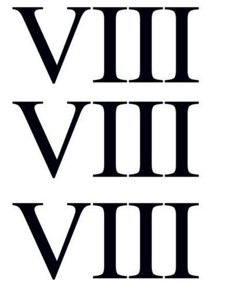 Roman Numeral 8 (Eight) Tattoo (3 tattoos) – Tattoo for a week