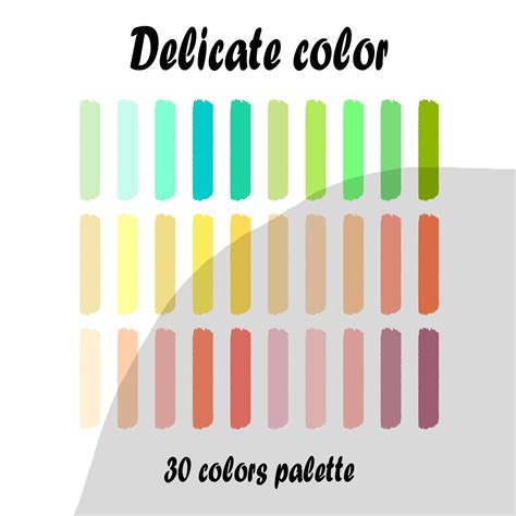 Delicate Procreate Color Palette Procreate Swatches Inspire Uplift