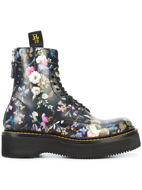 R13 Floral Boots In Black Lyst