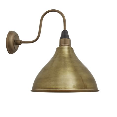 Swan Neck Cone Wall Light 12 Inch Brass Wall Lights Brass Light Fixture Wall Sconce Lighting