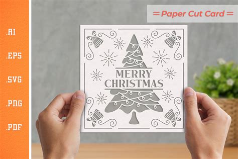 Christmas Card Cut Files Svg Graphic By Slim Studio Creative Fabrica