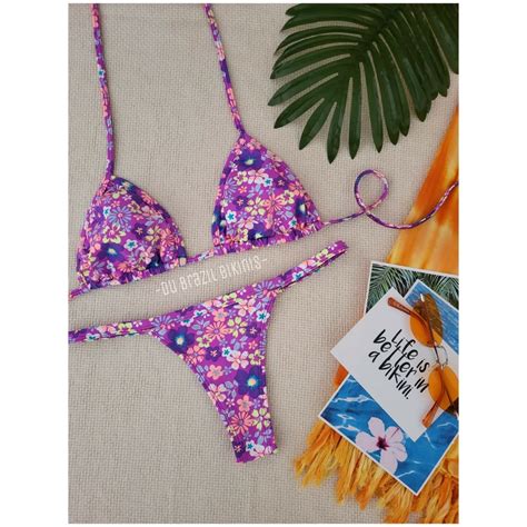 Top Triangulo Bikini Flower Power Dubrazil Bikinis