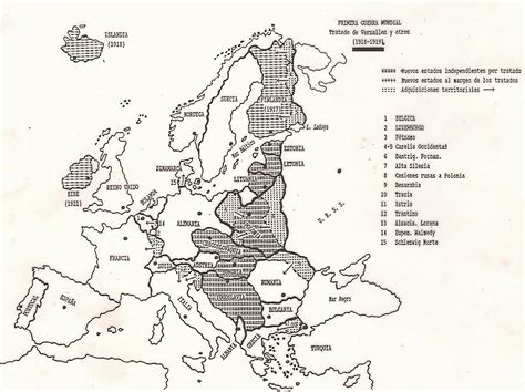 Europa Tras El Tratado De Versalles Art Maps Treaty Of Versailles