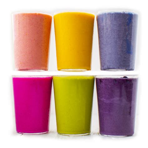 Rainbow-Colored Smoothies - Vegan Recipe