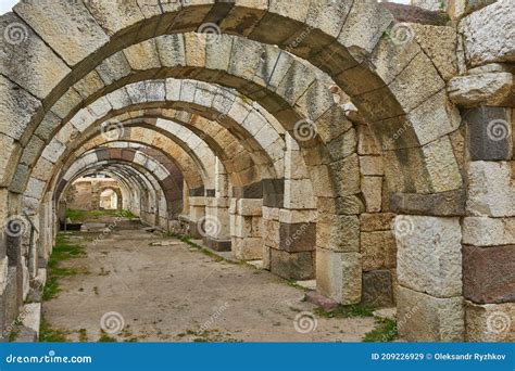 Ruins of Agora, Archaeological Site in Izmir Stock Image - Image of ...