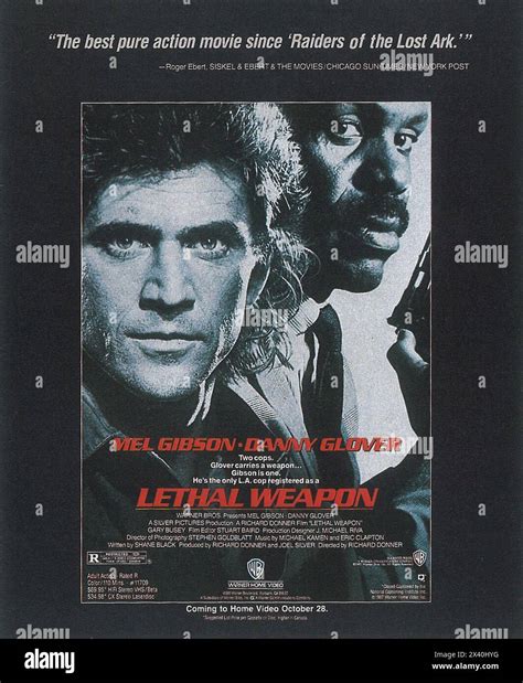 1987 Lethal Weapon original movie poster, Director: Richard Donner ...