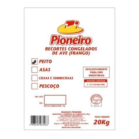 Recorte De Fil De Peito De Frango Pioneiro Kg Pacote Megag Alimentos