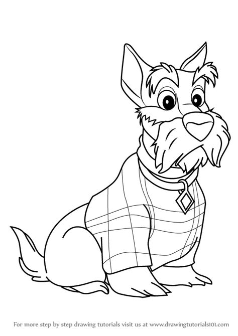 Learn How To Draw Jock From Lady And The Tramp Lady And The Tramp