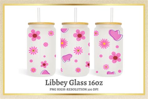 Abstract Flower Pink Oz Libbey Can Graphic By Sasikharn Creative