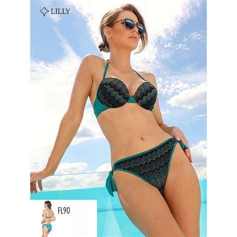 Bikini Push Up Imbottito Preformato Coppa C Con Ferretto E Slip