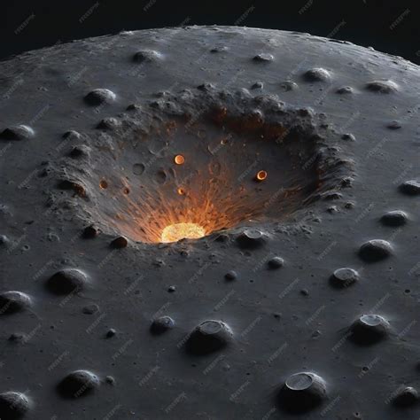 Premium Photo Imagine A Glowing Moon With Craters Simplified