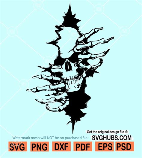 Skull In Wall Svg Skeleton In The Wall Svg Skull Svg Skull Rip Svg