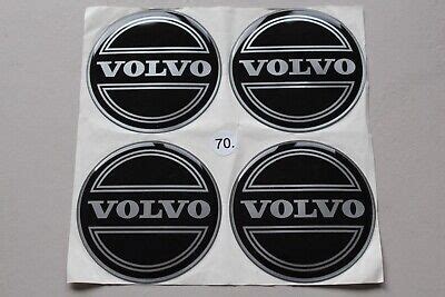 Rare VOLVO 70mm Alloy Wheel Center Cap Cover Logo Sticker Set BLACK EBay