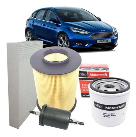 Kit Filtros Ar Leo Combustivel E Cabine Ford Novo Focus V