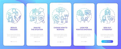 Strategies For Emotional Regulation Blue Gradient Onboarding Mobile App Screen Walkthrough 5