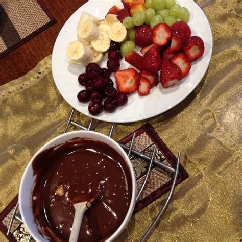 Summer Food Desserts Chocolate Fondue