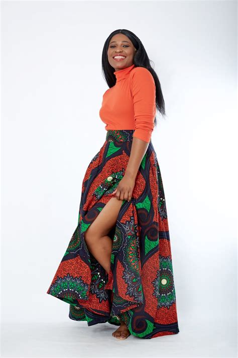 African Print Ankara Maxi Skirt Uloma Jamii