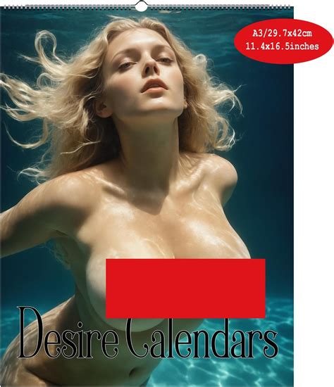 Amazon Desire Calendars Sexy Underwater Sirene 2025 Wall Calendar Hot Nude Naked Women Pin
