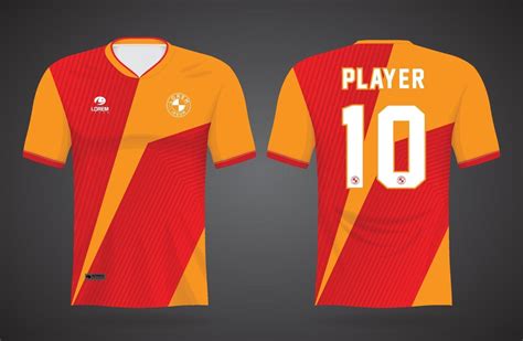 orange sports jersey template for team uniforms and Soccer t shirt ...