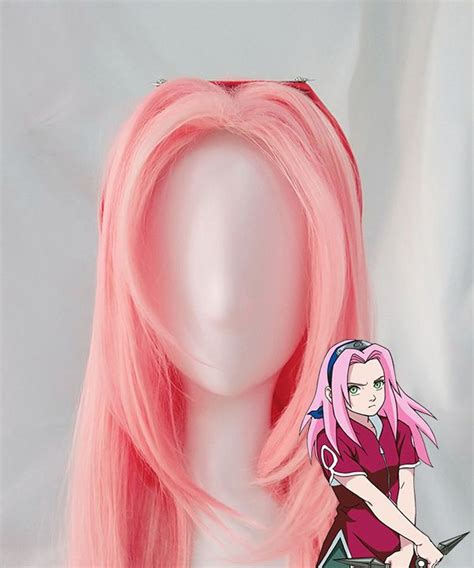 Naruto Haruno Sakura Pink Long Cosplay Wig No Headwear Cosplay Wigs