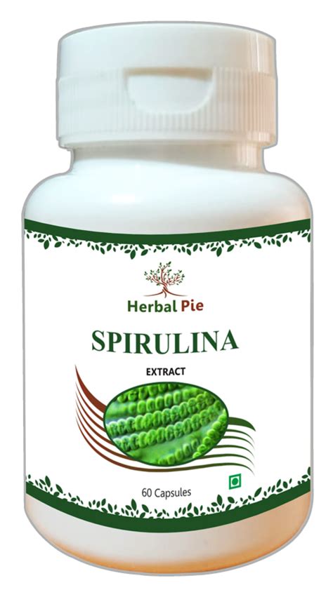 Green Spirulina Spirulian Extract Capsules Non Prescription Packaging