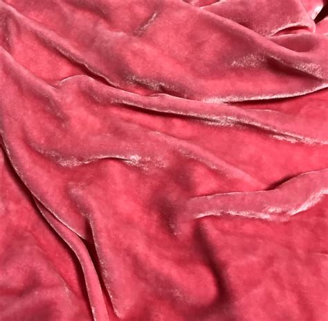 Pretty Pink Hand Dyed Silk Velvet Prism Fabrics And Crafts