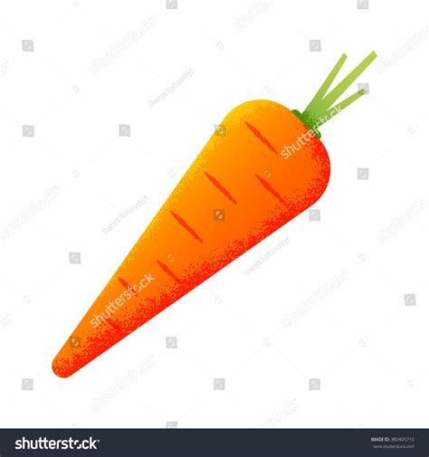 Carrot Vector Illustration Textures Light Shadow Stock Vector (Royalty ...