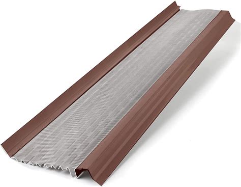 Waterlock Micromesh 6 Inch Gutter Guards Leaf Protection 25 Feet Royal Brown Stainless Steel