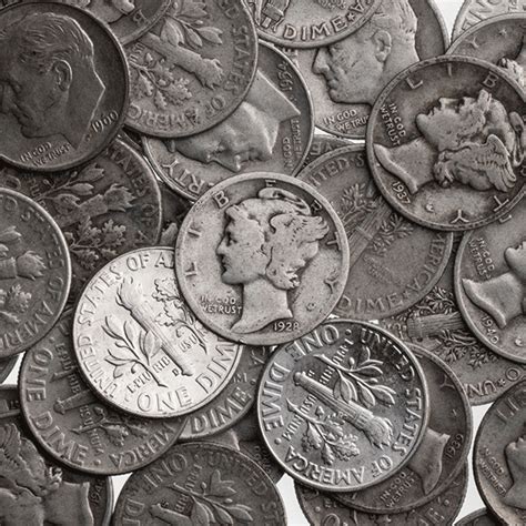 90% Silver Dimes ($10.00 Face Value | 100 Dimes) - Average Circulated - Shop Gold, Silver, and ...