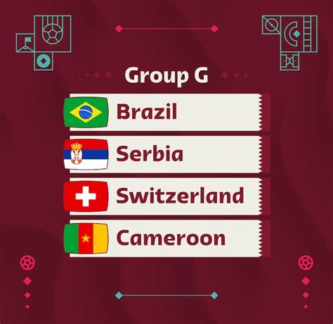 Futebol Mundial Grupo G Bandeiras Dos Pa Ses Participantes Do