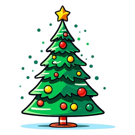 Premium Vector Christmas Tree Vector Illustration