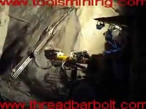 Rock Bolt Installation For Underground Mining Support In China Youtube