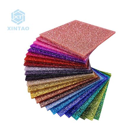 Eco Friendly Mm Colorful Glitter Cast Acrylic Sheet Plexiglass Pmma