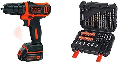 BLACK DECKER BDCDD12 QW Perceuse Visseuse Sans Fil Chargeur Inclus