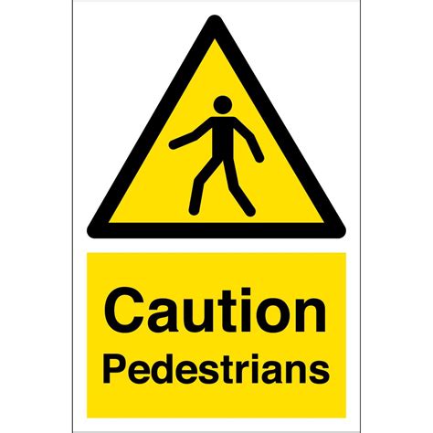 Caution Pedestrian Traffic Sign