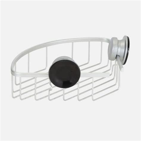 Aluma Suction Lock Corner Basket Silver Linen Chest