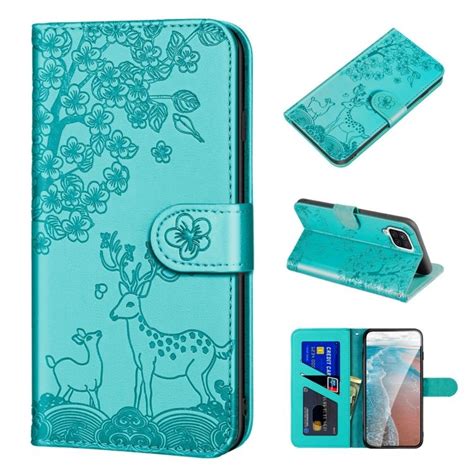 Pen Enkov Pouzdro Embossing Pattern Jelen Zelen Samsung Galaxy A