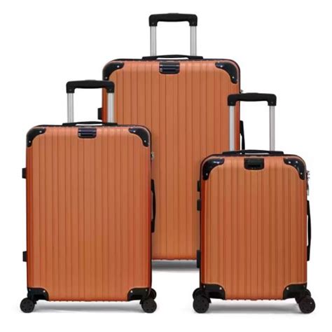 Grand Creek Nested Hardside Luggage Set In The Orange Piece Tsa